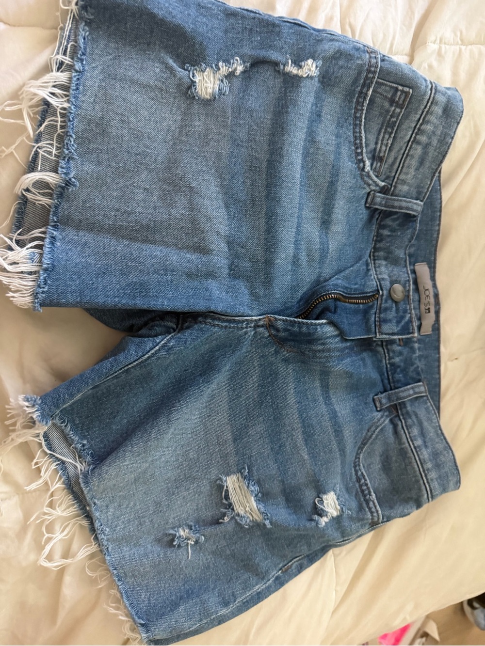 Joe's Jeans Light Blue Distressed Denim Shorts